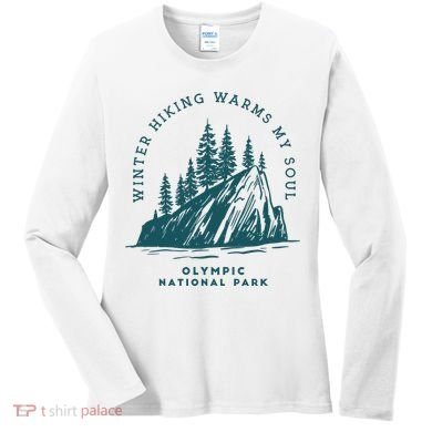 Winter Hiking Warms My Soul Washington State Women's Long Sleeve Shirt