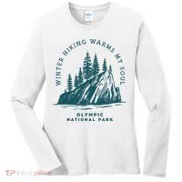 Winter Hiking Warms My Soul Washington State Women's Long Sleeve Shirt thumb 0