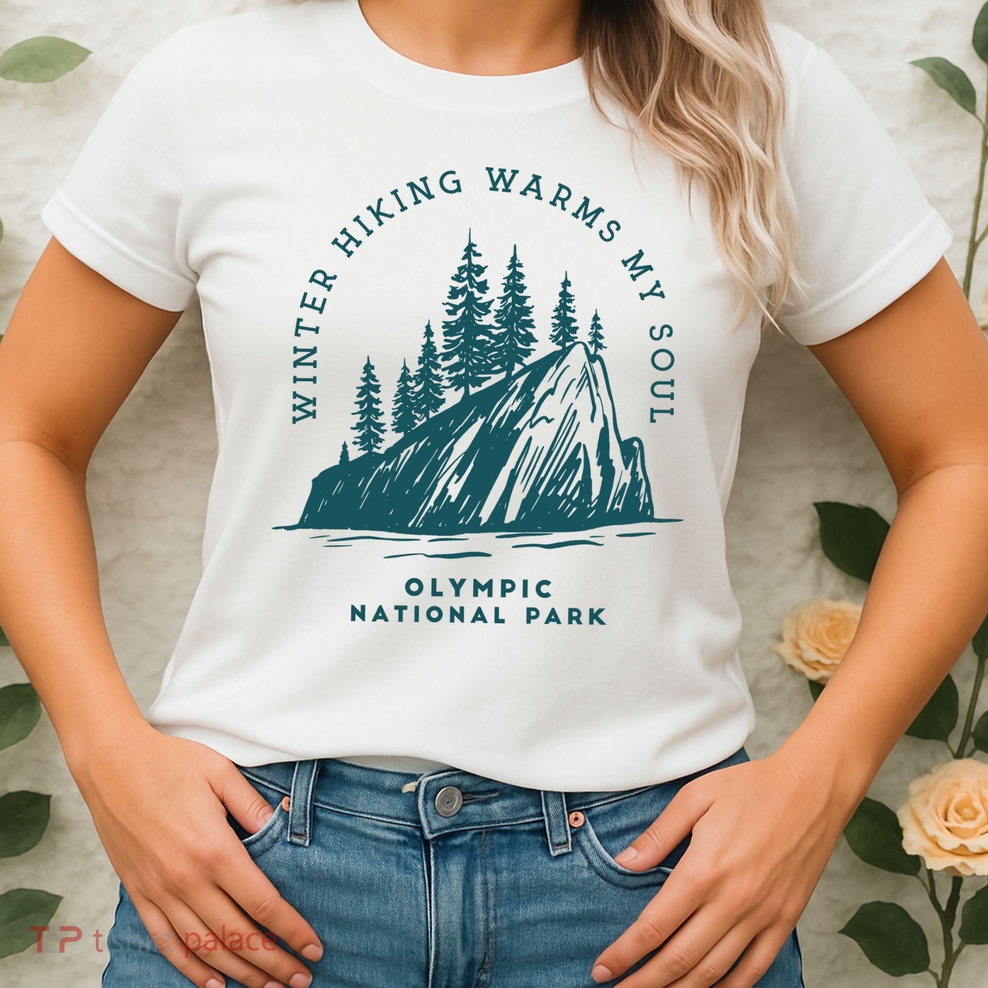 Winter Hiking Warms My Soul Washington State Women's T-Shirt