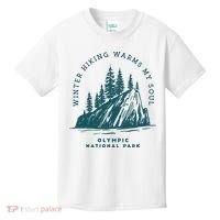 Winter Hiking Warms My Soul Washington State Kids T-Shirt thumb 0