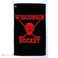Wisconsin Hockey Golf Towel thumb 0