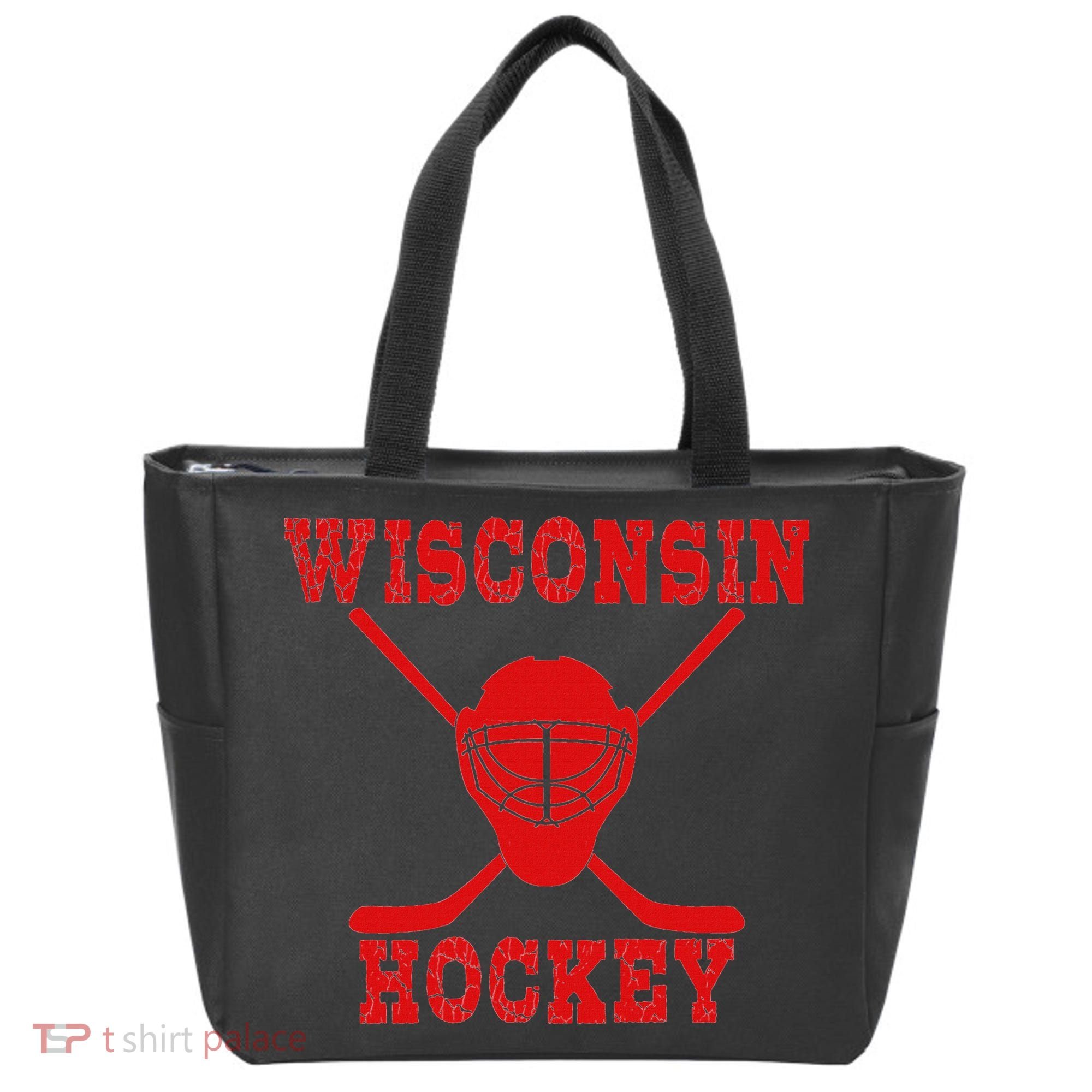 Wisconsin Hockey Tote Bag