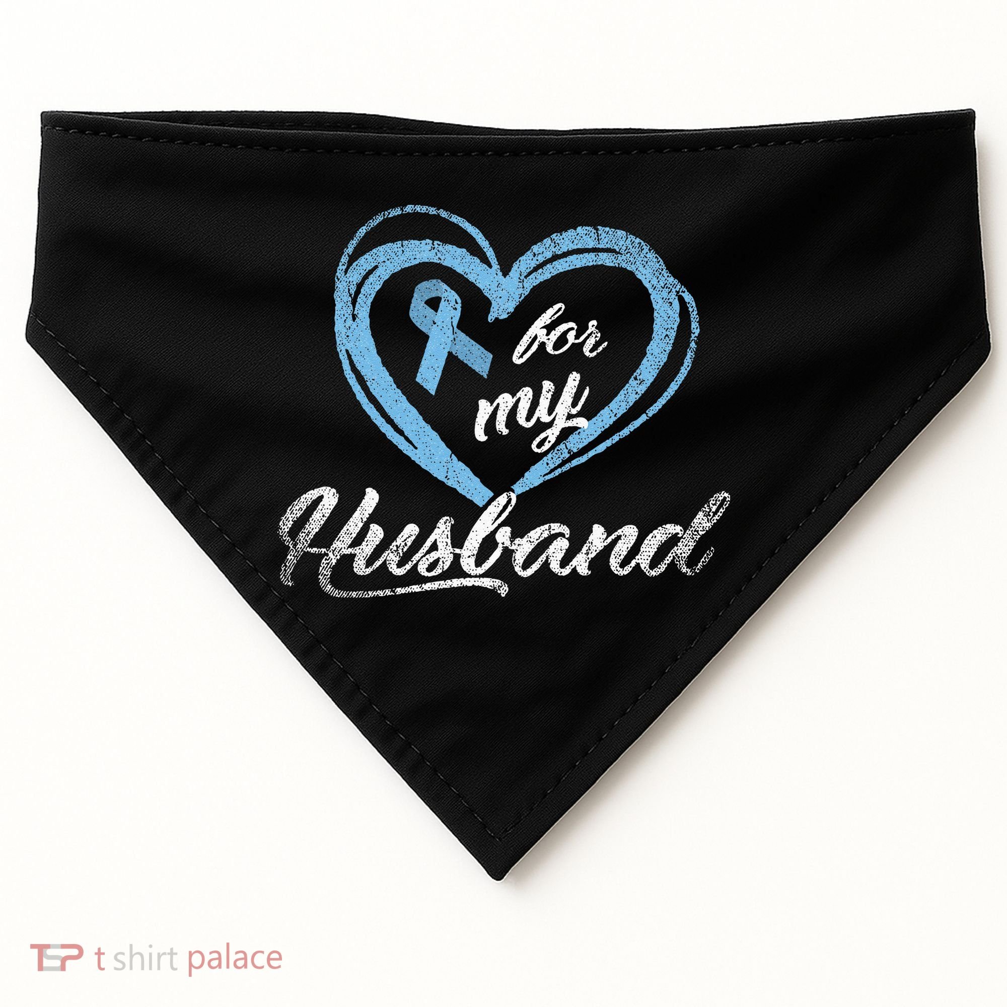 Warrior Husband Wife Gift Idea Prostate Cancer Awareness USA-Made Doggie Bandana