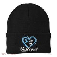 Warrior Husband Wife Gift Idea Prostate Cancer Awareness Beanie thumb 0