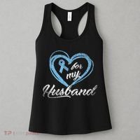 Warrior Husband Wife Gift Idea Prostate Cancer Awareness Women's Tank Top thumb 3
