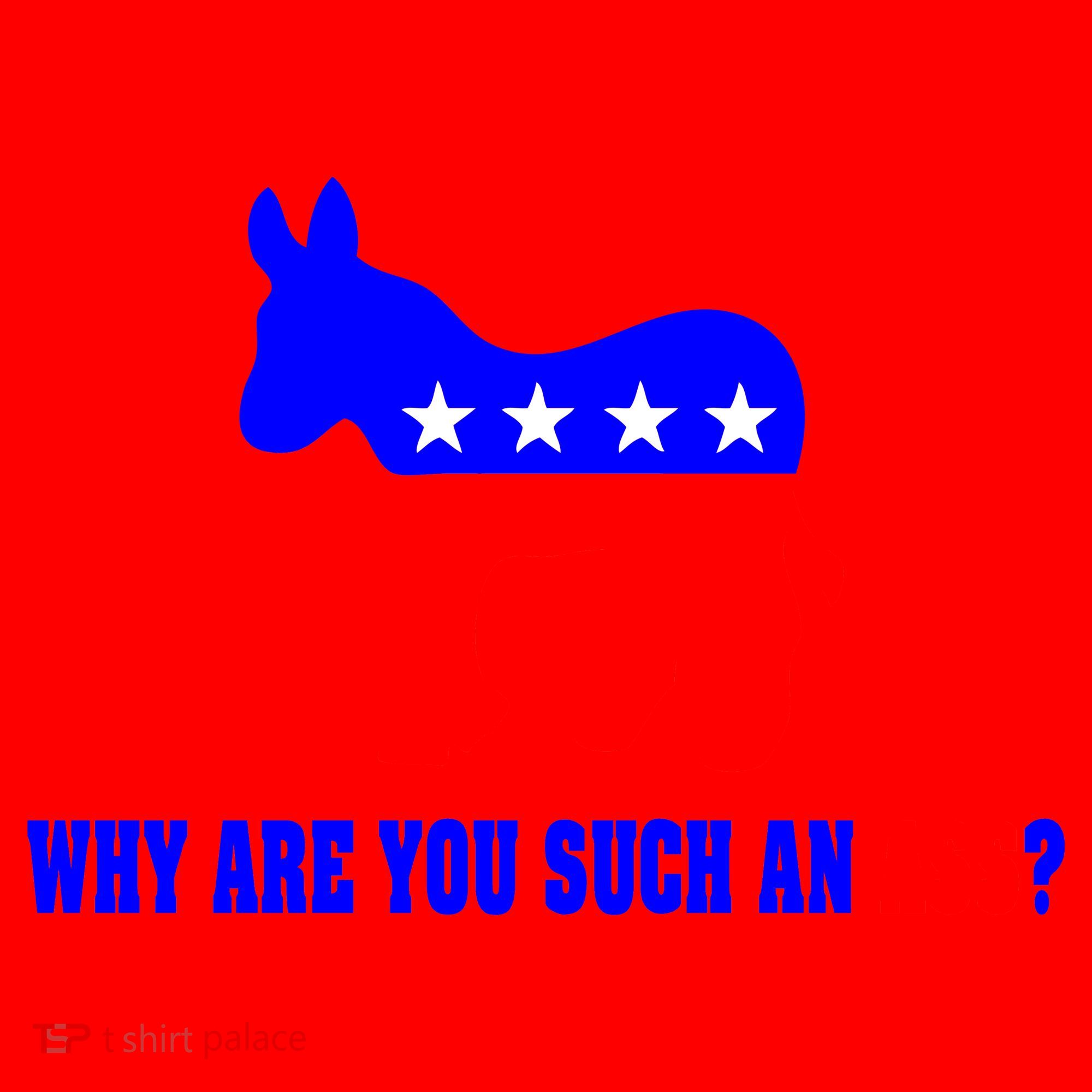 Why Are You Such An Ass? Anti Democrat Liberal - Pro Republican Funny Santa Hat