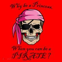 Why Be A Princess When You Can Be A Pirate Santa Hat thumb 1