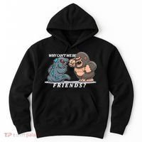 Why Can't We Be Friends Ape Monster Fights Hoodie thumb 0