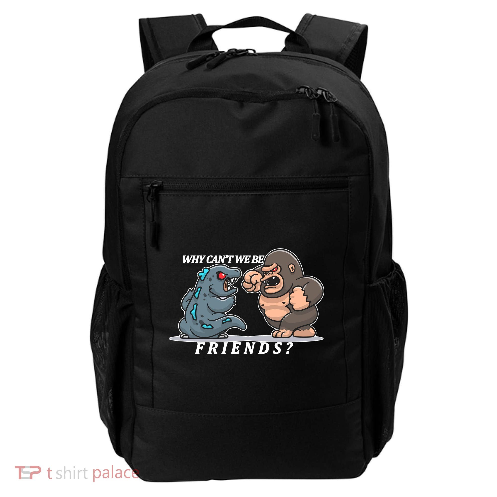 Why Can't We Be Friends Ape Monster Fights Backpack