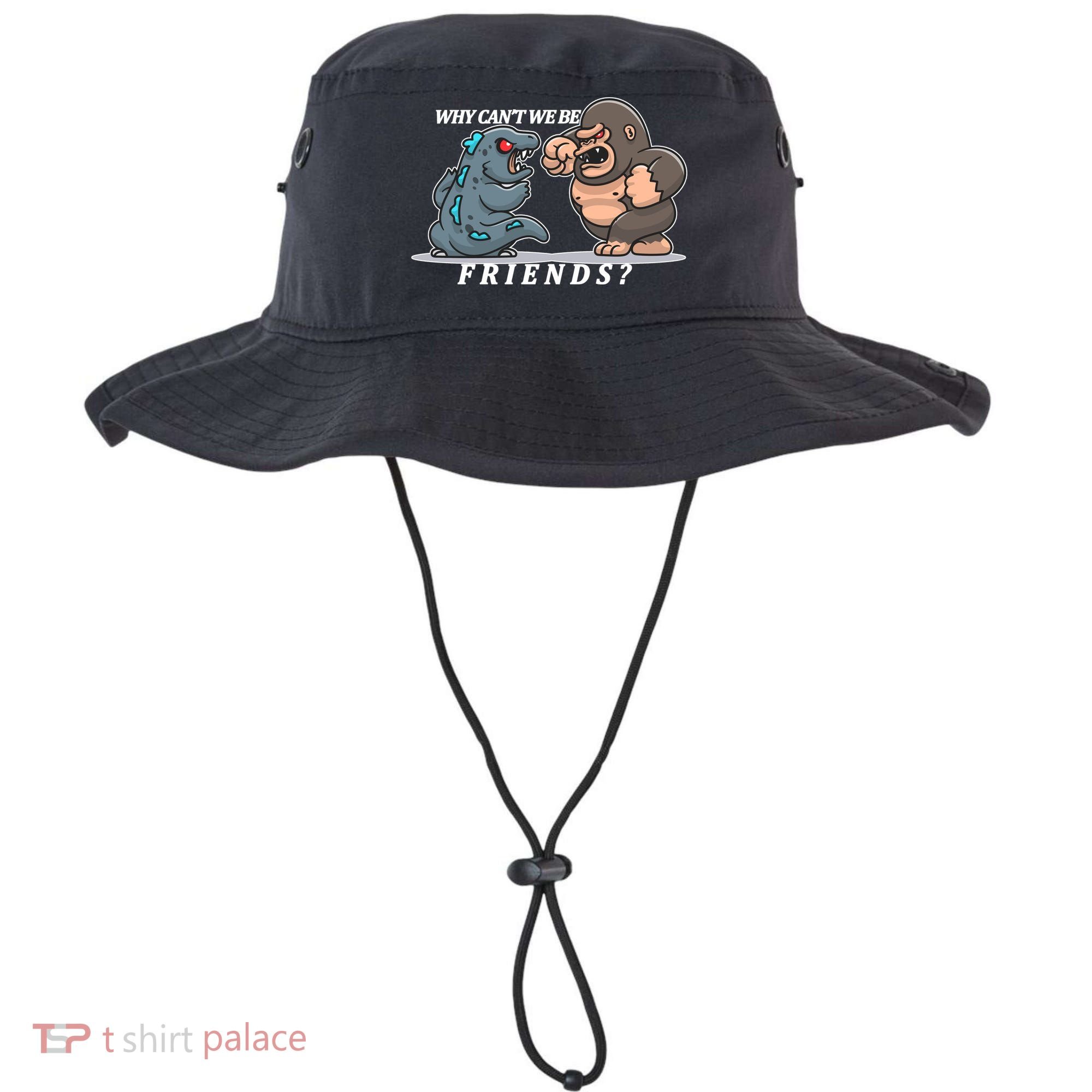 Why Can't We Be Friends Ape Monster Fights Bucket Hat