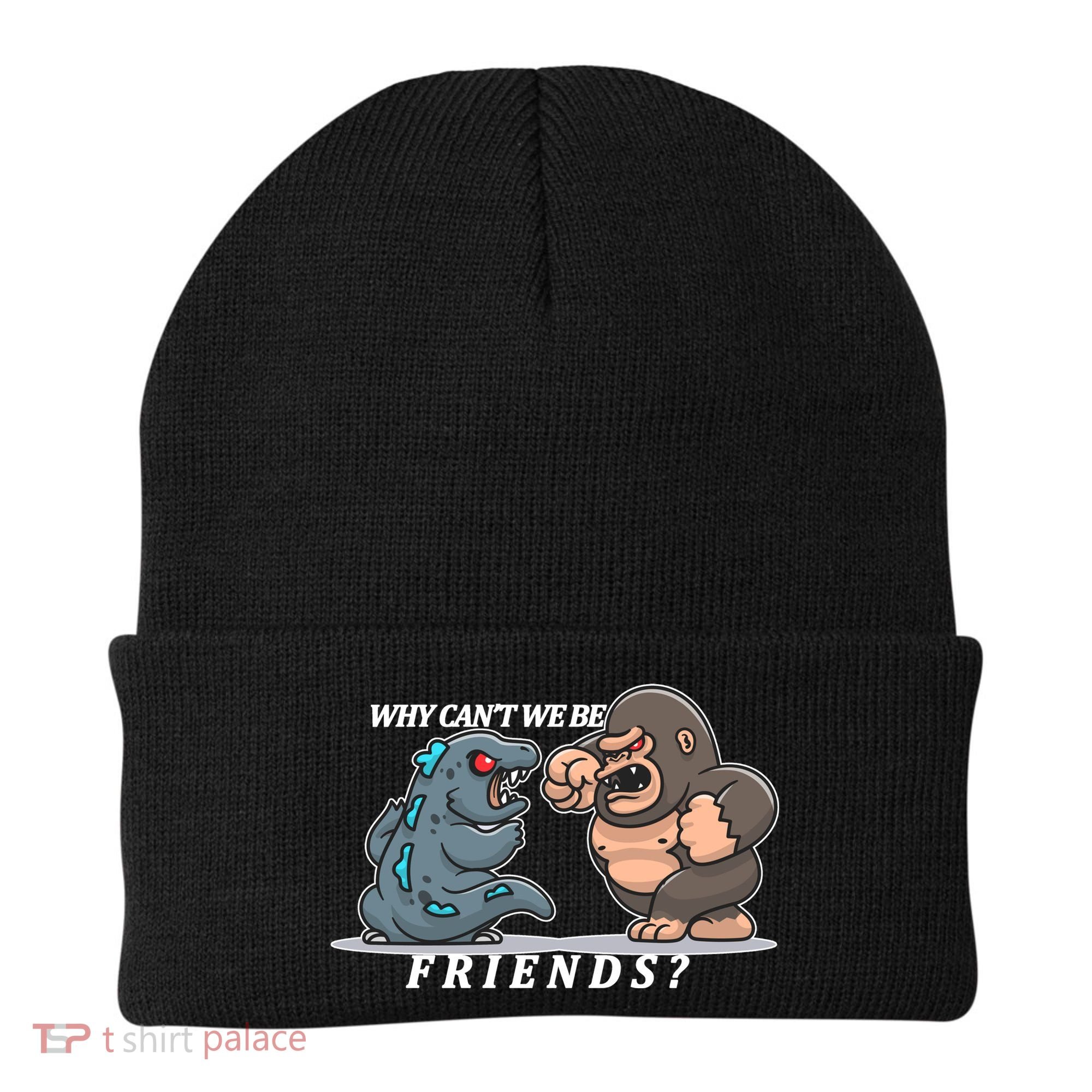 Why Can't We Be Friends Ape Monster Fights Beanie