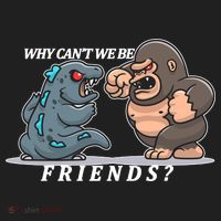 Why Can't We Be Friends Ape Monster Fights Beanie thumb 2
