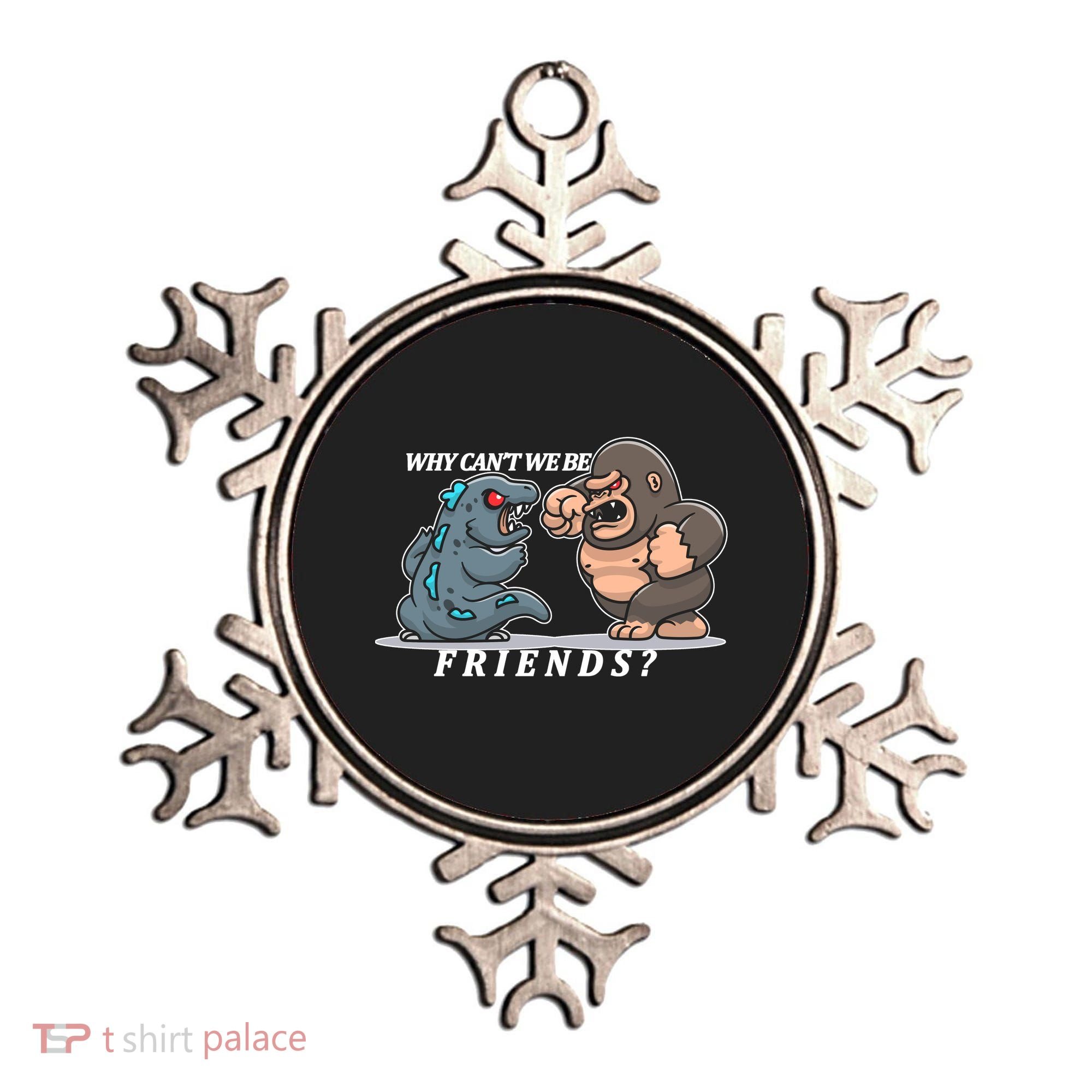 Why Can't We Be Friends Ape Monster Fights Ornament