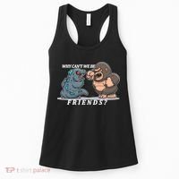Why Can't We Be Friends Ape Monster Fights Women's Tank Top thumb 0