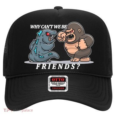 Why Can't We Be Friends Ape Monster Fights Hat