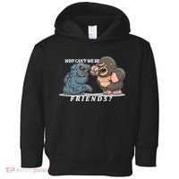 Why Can't We Be Friends Ape Monster Fights Toddler Hoodie thumb 0