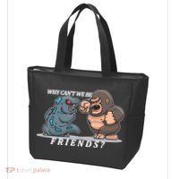 Why Can't We Be Friends Ape Monster Fights Tote Bag thumb 3