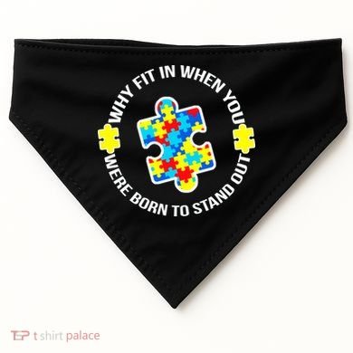 Why Fit In Autism Awareness USA-Made Doggie Bandana