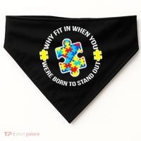 Why Fit In Autism Awareness USA-Made Doggie Bandana thumb 0
