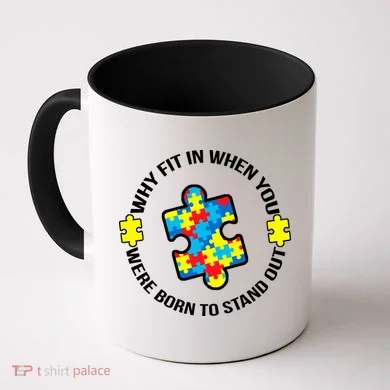 Why Fit In Autism Awareness Coffee Mug