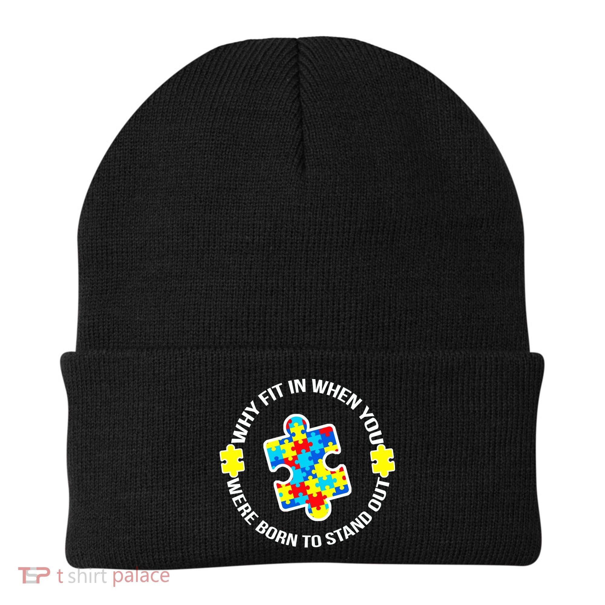 Why Fit In Autism Awareness Beanie