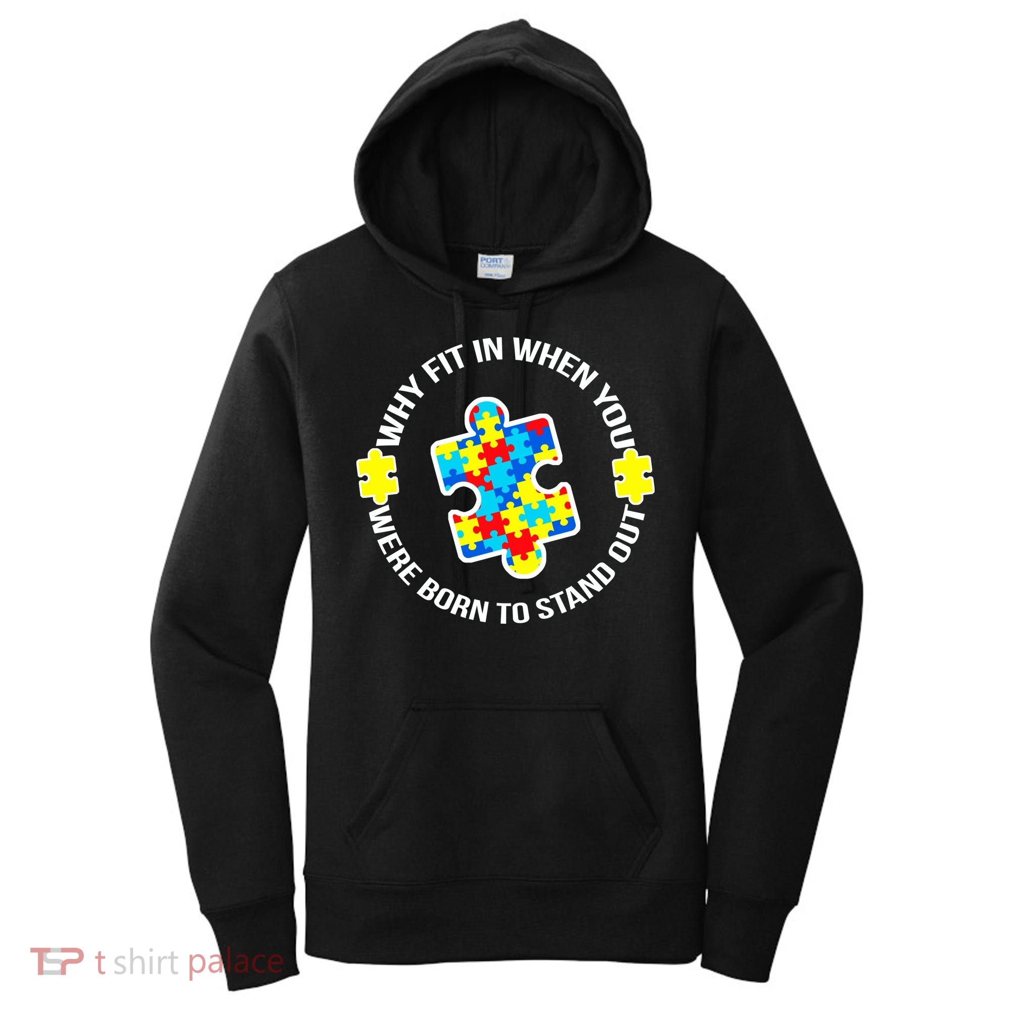 Why Fit In Autism Awareness Women's Hoodie