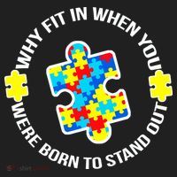 Why Fit In Autism Awareness Golf Towel thumb 3