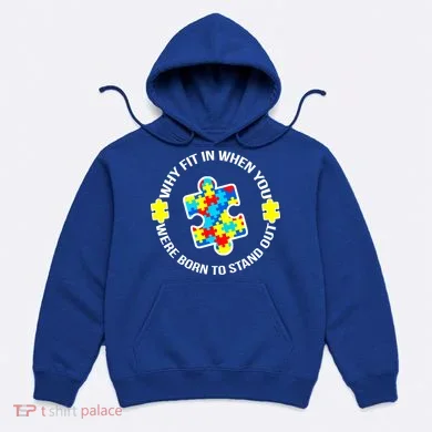 Why Fit In Autism Awareness Hoodie