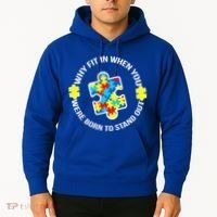 Why Fit In Autism Awareness Hoodie thumb 2