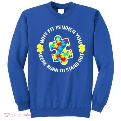 Why Fit In Autism Awareness Sweatshirt