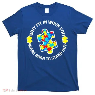 Why Fit In Autism Awareness T-Shirt