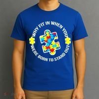 Why Fit In Autism Awareness T-Shirt thumb 3