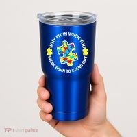 Why Fit In Autism Awareness Tumbler thumb 2