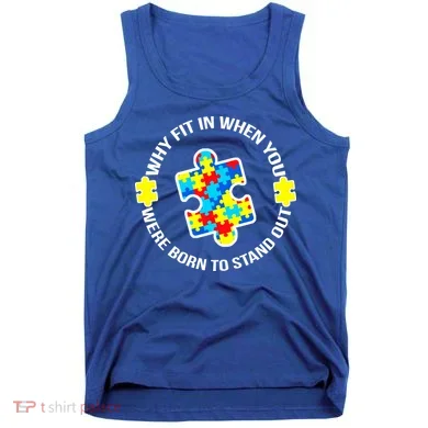 Why Fit In Autism Awareness Tank Top