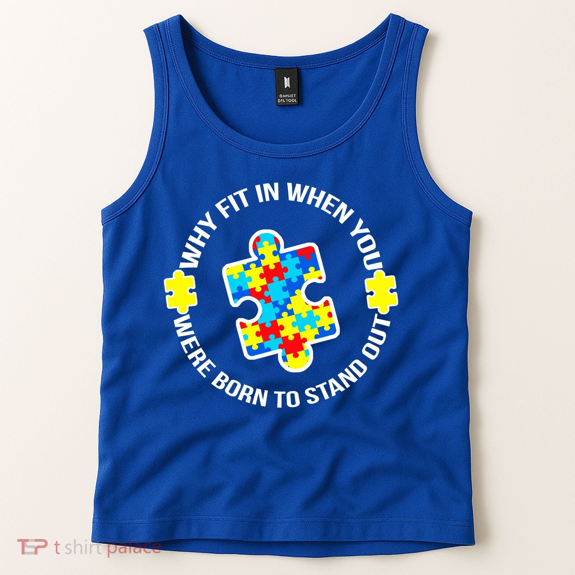 Why Fit In Autism Awareness Tank Top