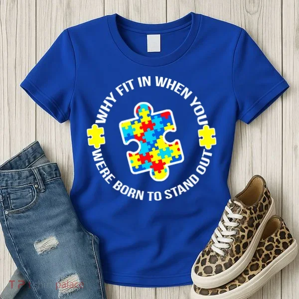 Why Fit In Autism Awareness Women's T-Shirt