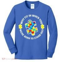 Why Fit In Autism Awareness Kids Long Sleeve Shirt thumb 0