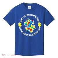 Why Fit In Autism Awareness Kids T-Shirt thumb 0