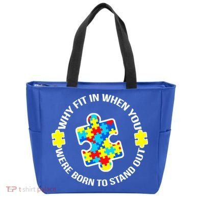 Why Fit In Autism Awareness Tote Bag