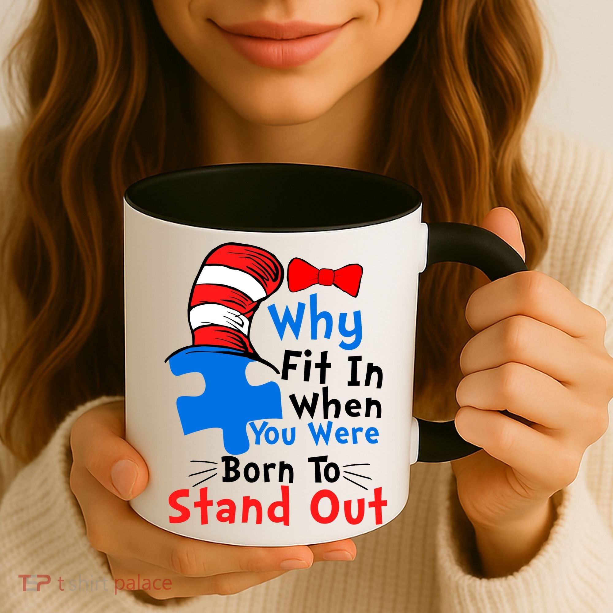 Why Fit In When You Were Born To Stand Out Autism Coffee Mug