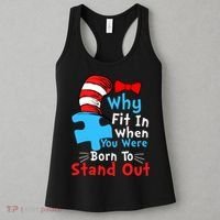Why Fit In When You Were Born To Stand Out Autism Women's Tank Top thumb 3