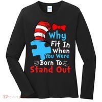 Why Fit In When You Were Born To Stand Out Autism Women's Long Sleeve Shirt thumb 0
