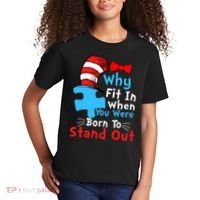 Why Fit In When You Were Born To Stand Out Autism Kids T-Shirt thumb 2