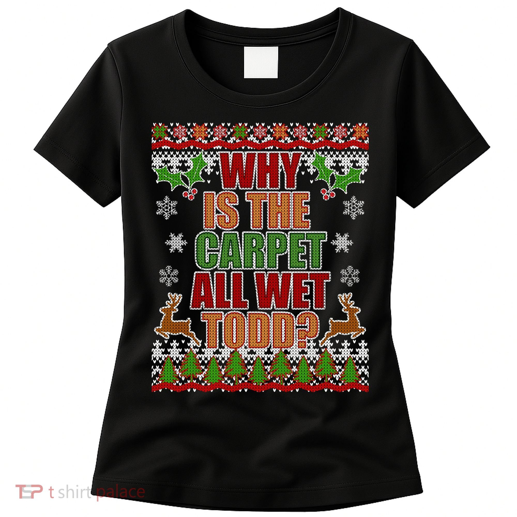 Why Is The Floor Wet Todd Ugly Christmas Women's T-Shirt