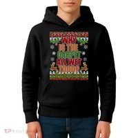 Why Is The Floor Wet Todd Ugly Christmas Kids Hoodie thumb 4