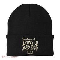 Why You All Trying To Test The Jesus In Me Beanie thumb 0