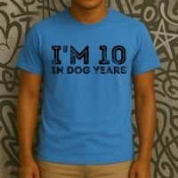 Womens I'm 10 In Dog Years Funny 70th Birthday T-Shirt thumb 3