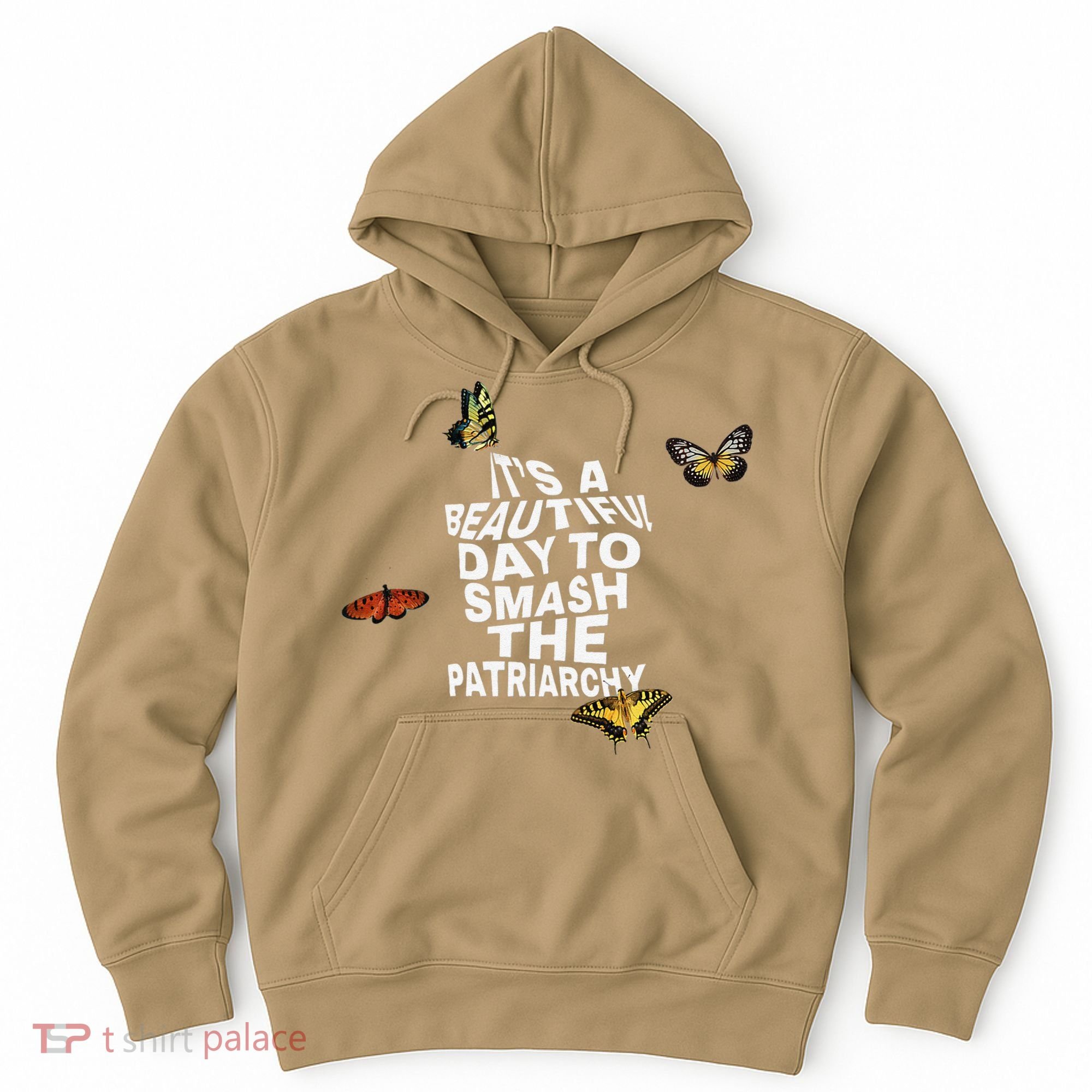 Womens It's A Beautiful Day To Smash The Patriarchy Quote Feminism Hoodie
