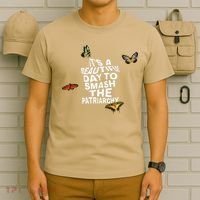 Womens It's A Beautiful Day To Smash The Patriarchy Quote Feminism T-Shirt thumb 6