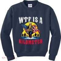 Wtf Is A Kilometer George President Kids Sweatshirt thumb 0